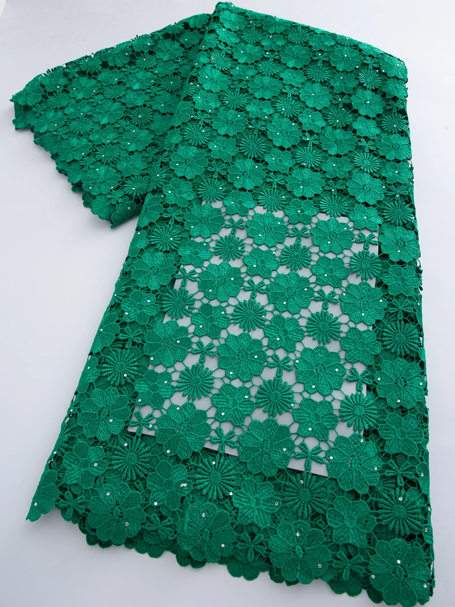 

France Sequins Nigerian Embroidery High Quality 2026 Nigeria French Swiss Voile Lace Fabric With Stones For Party Dress Sew