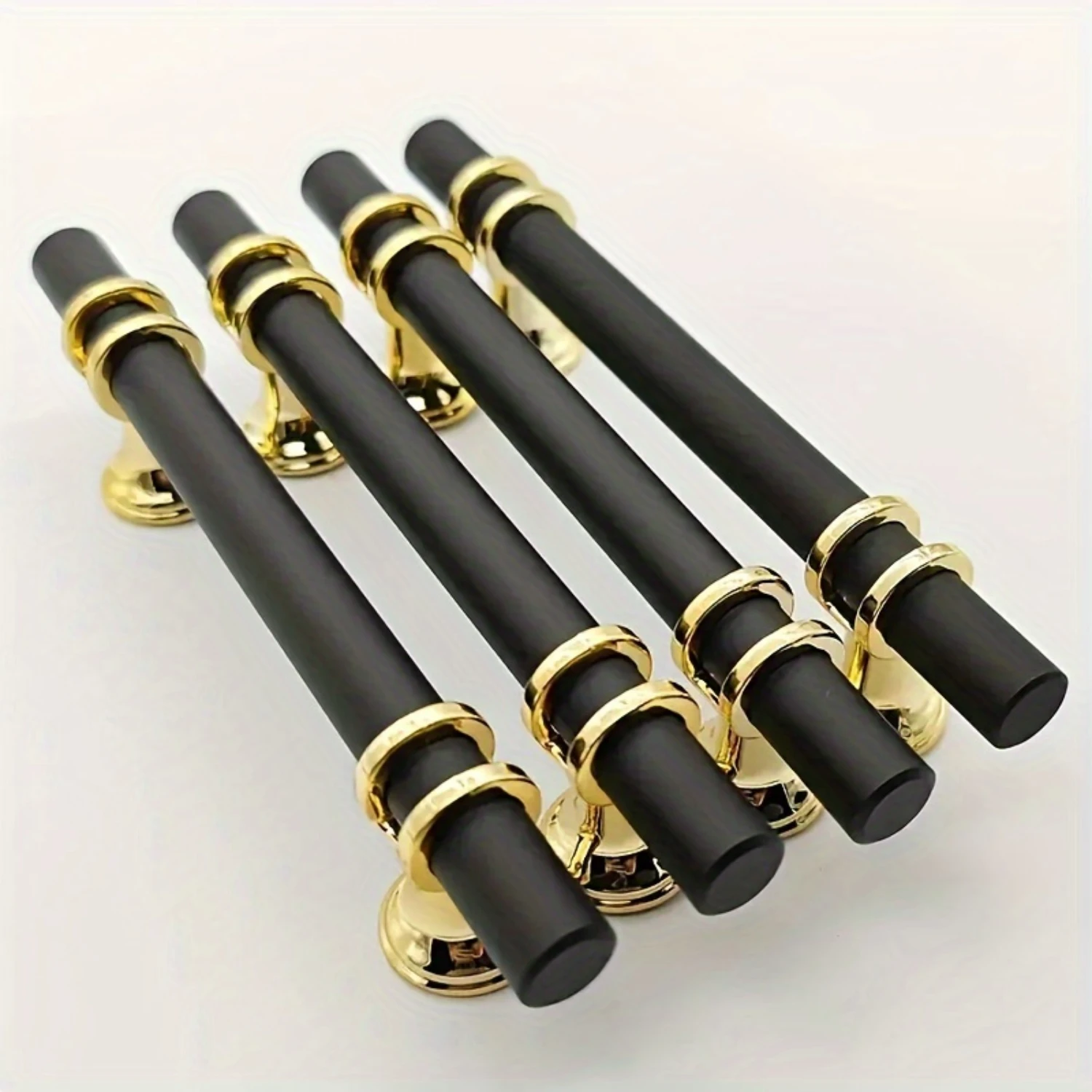 Luxury Finish 10-Piece Matte Gold Stainless Steel T- Cabinet Handles, 6 Drawer Pulls For Kitchen &  - Includes Installation H