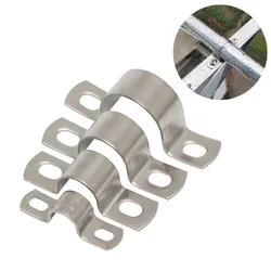 8,16.22.32.40 304 Stainless Steel Pipe Clamp U-tube Pipe Support Pipe Buckle Throat Band Water Pipe Clamp Ohm Hoop Riding Card