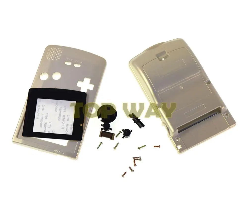 5ชุดพิเศษ Edition กรณีส่องสว่างชุดเชลล์กรณีเปลี่ยนฝาครอบสำหรับ Gameboy สีสำหรับ GBC กับปุ่ม