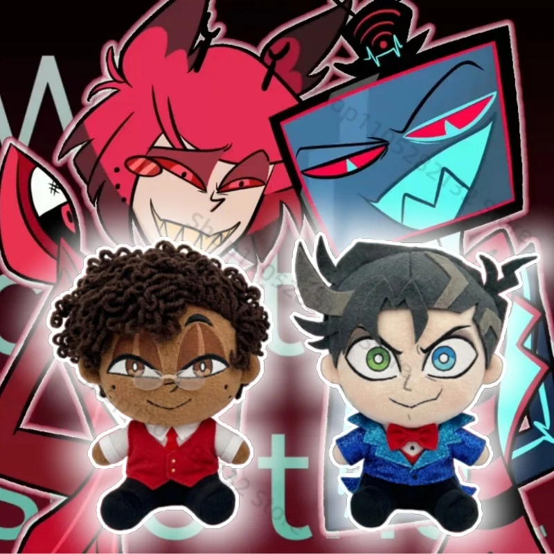 

Новая плюшевая игрушка «Гостиница Хазбин»: Винсент (Human Vox) и Аластор (Human Alastor), милые аниме-персонажи, плюшевые игрушки, подарок на день рождения для детей