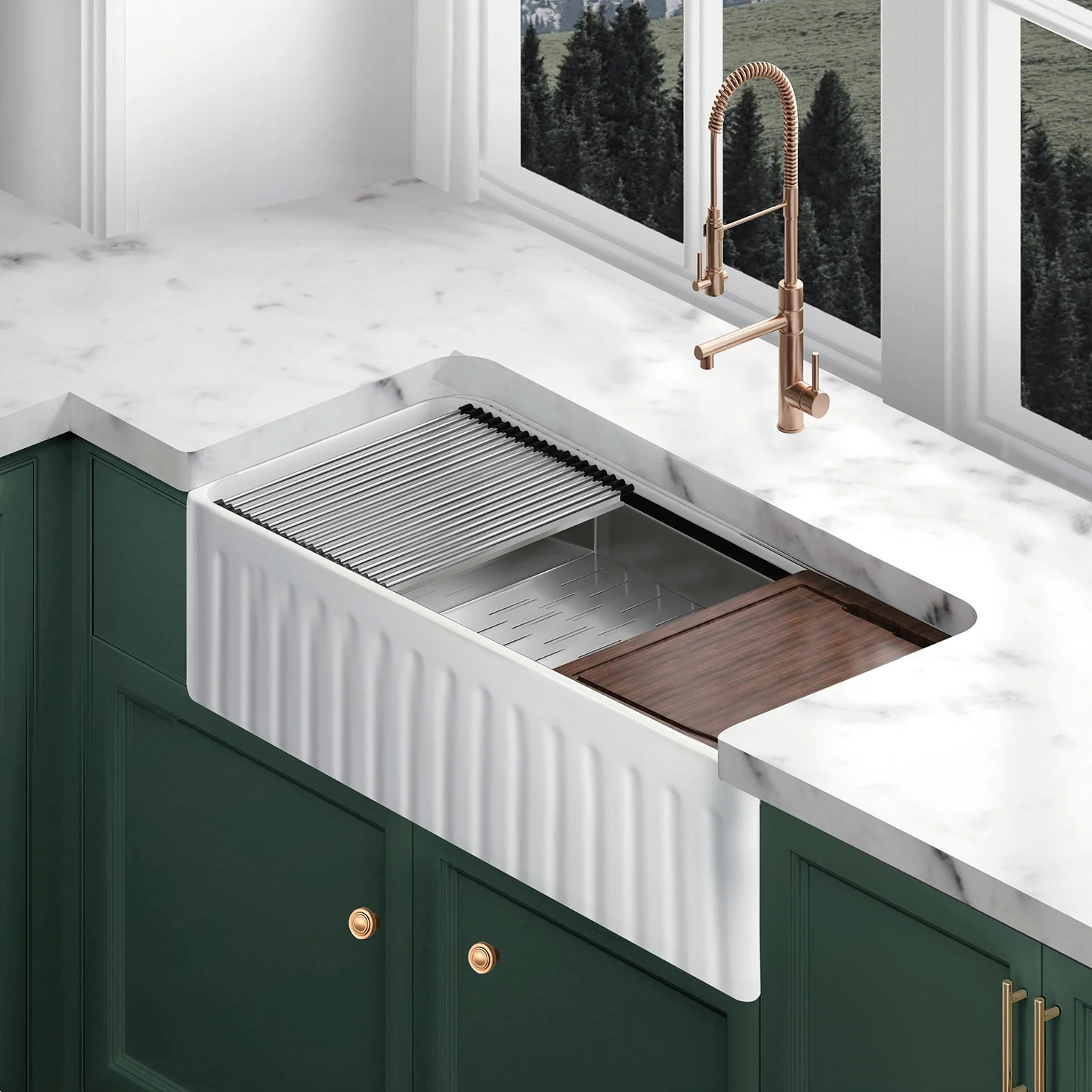 

Американская керамическая раковина, встроенная кухонная раковина, антибактериальная, большая, с одним слотом, с двойным слотом, открытая раковина большого размера