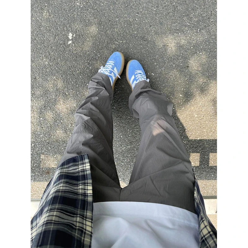 Deep ey Ice Skin Men's Summer Thin American Functional Qui Dry Cargo Pants Casual Straight Leg Long Trousers