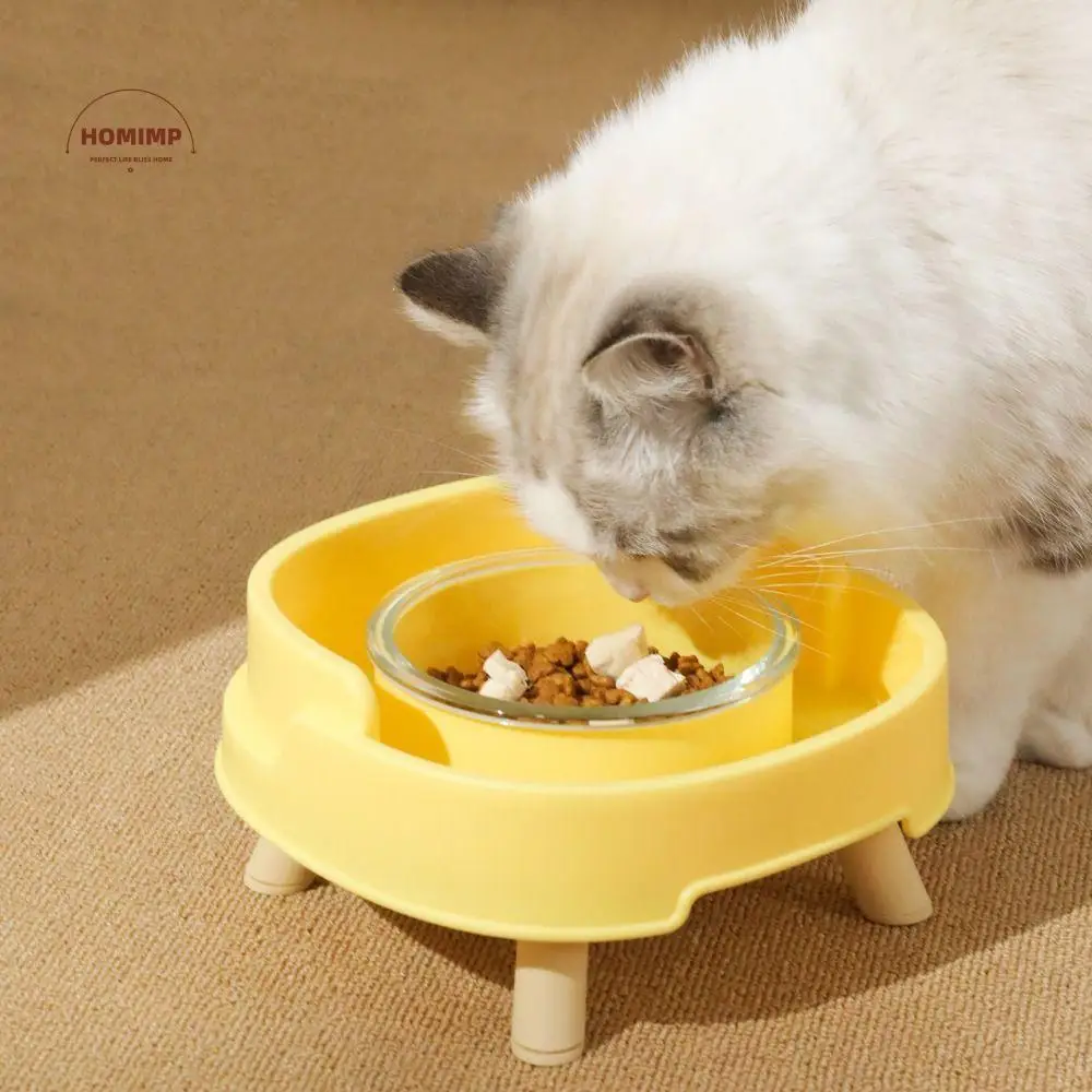 

Plastic Pet Dog Cat Bowl Drinking Water Protect Cervical Vertebra Pet Four Legged Bowl Anti-Choking Anti-Tip Pet High Feet Bowl