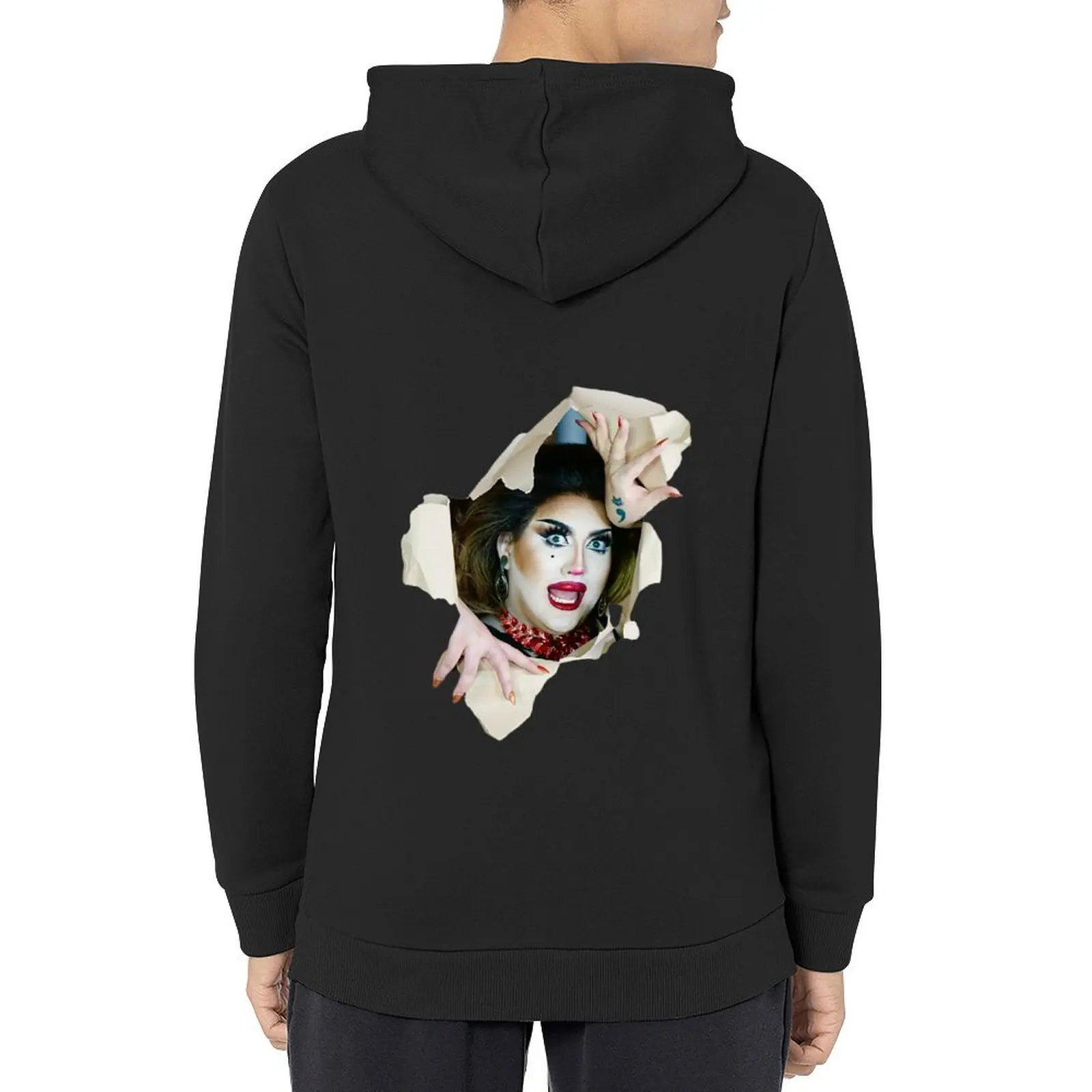 

Maxine Suspiciously Large Cut Out Print Hoodie autumn jacket men clothes for men graphic t shirts men wear tracksuit