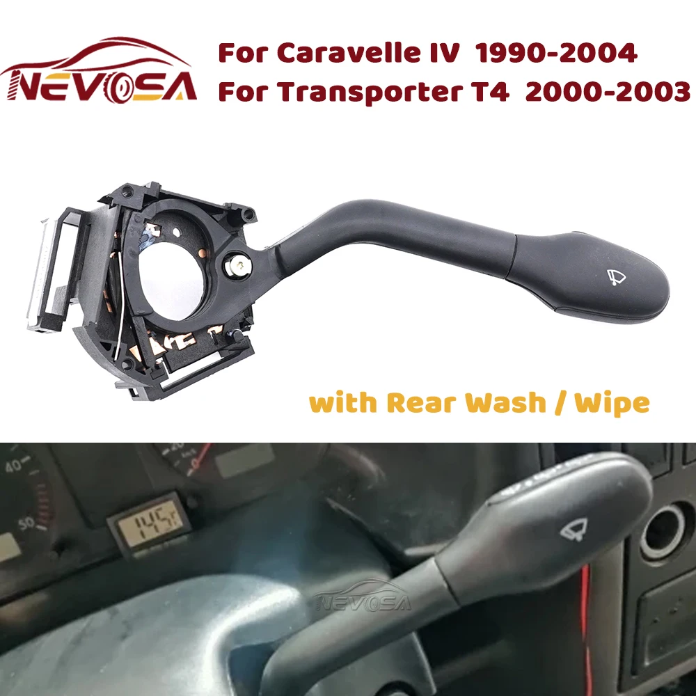 For VW Transporter T4 Caravelle IV 1990-2004 Steering Column Wash Wipe With Wiper Stalk Switch 7D0953519 1H0953519