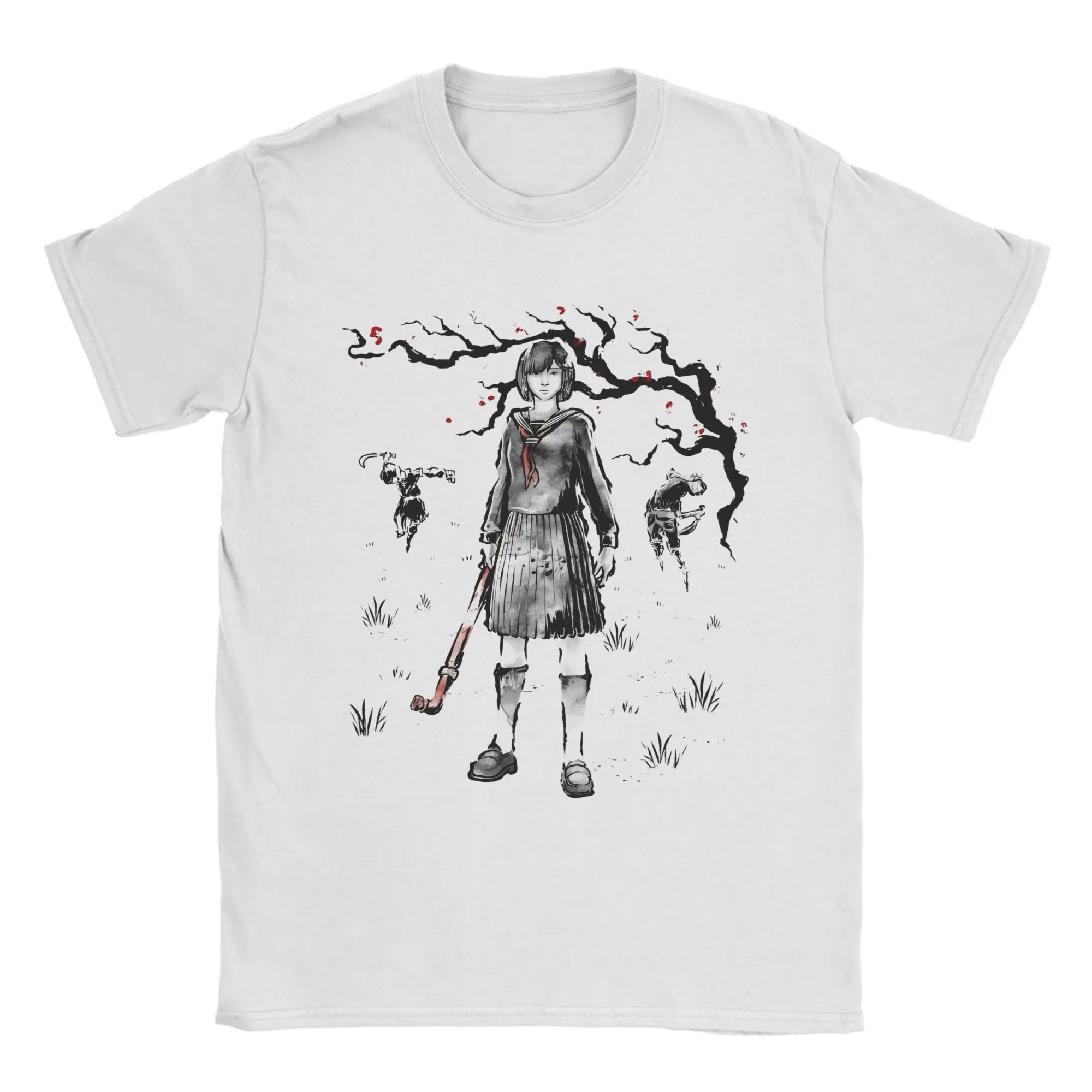 

Hinako Sumi-E мужские футболки Silent Hill F, новинка, футболки с короткими рукавами и круглым вырезом, 100% хлопок, 4XL, 5XL, 6XL, одежда