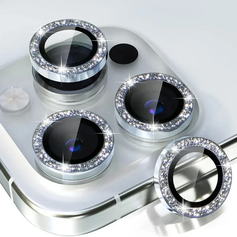 Camera Lens Protector For iPhone 17 Pro Max 17Air 17Pro 15 16 Pro Max Diamond Metal Protective Glass For iPhone 14 15 Plus Lens