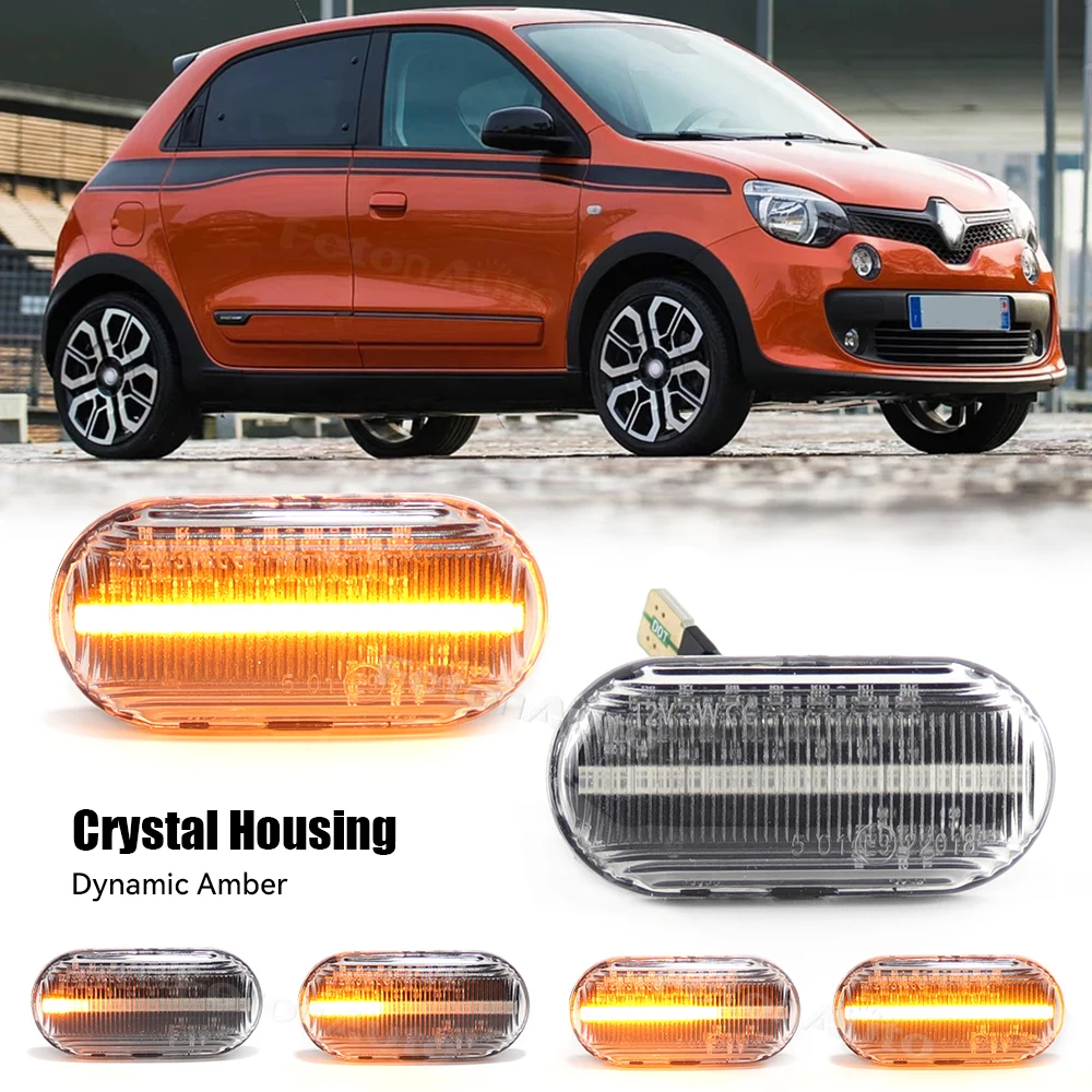 2PCS Dinamico Segnale di Girata Indicatori Laterali Lampada Per Renault Clio 1 2 MEGANE ESPACE TWINGO MASTER Nissan Opel Benz Smart