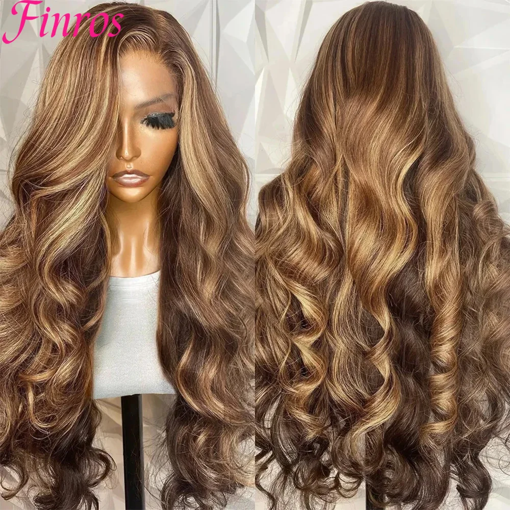 

13x4 Lace Front Body Wave Highlight Wigs P427 Highlight Ombre 100 Human Hair 13x6 HD Lace Frontal Blonde Colored Wig 200 Density