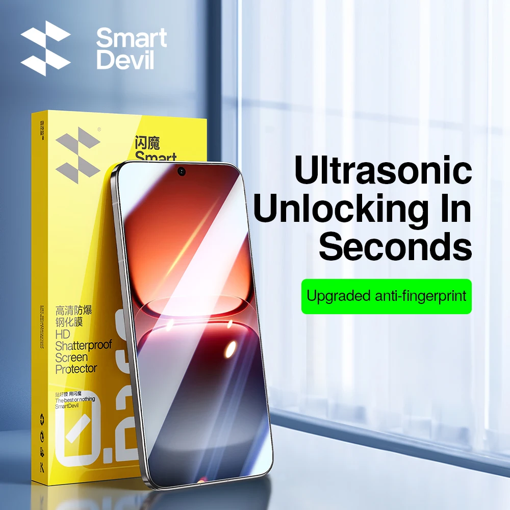 สมาร์ทเดวิล 2 ชิ้นตัวป้องกันหน้าจอสำหรับวีโว่ iQOO 15 HD ฟิล์มกระจกนิรภัยไร้ขอบสำหรับ iQOO 13 10 นีโอ 9 ป้องกันลายนิ้วมือ