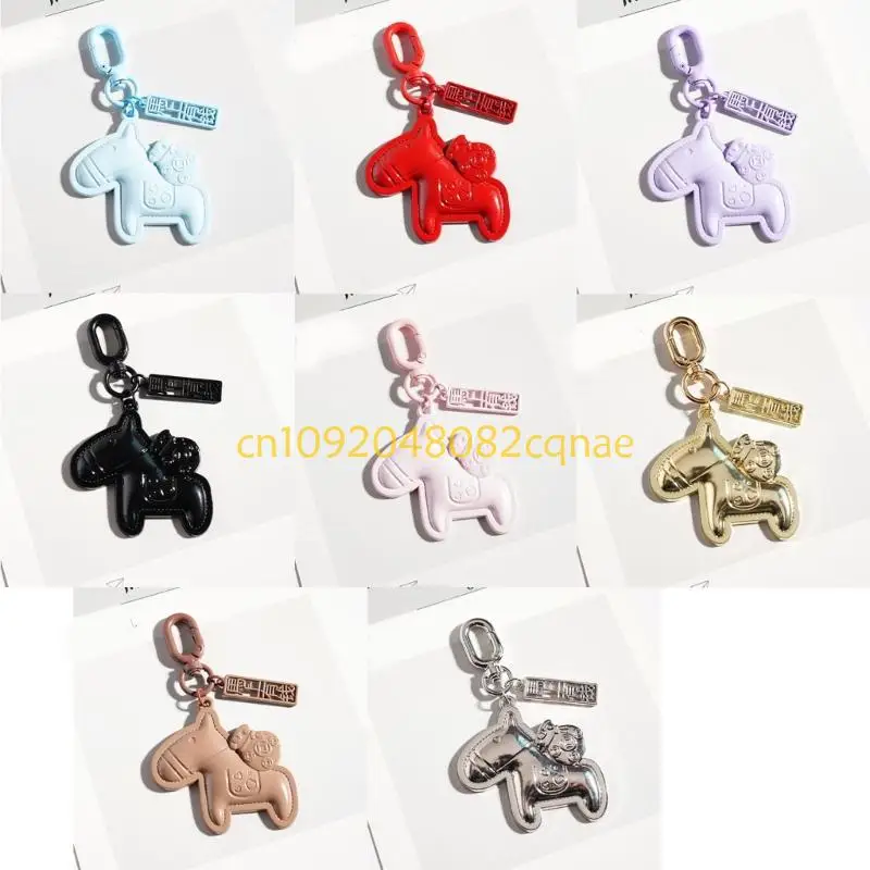 Lightweight Portable Keyring Featuring Cartoon Horse Theme As Meaningful Present For Loved Ones