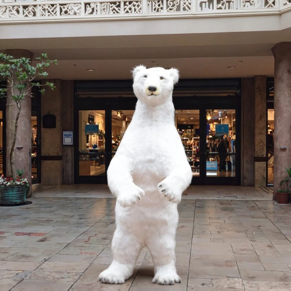 Statue of handmade fur of wild animals