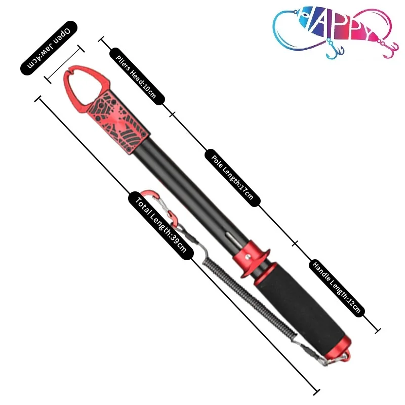 Lengthened Fish Controller Ultra Long Control Large Object Aluminum Alloy Multifunctional Fish Lip Grip Luya Fishing Equipment