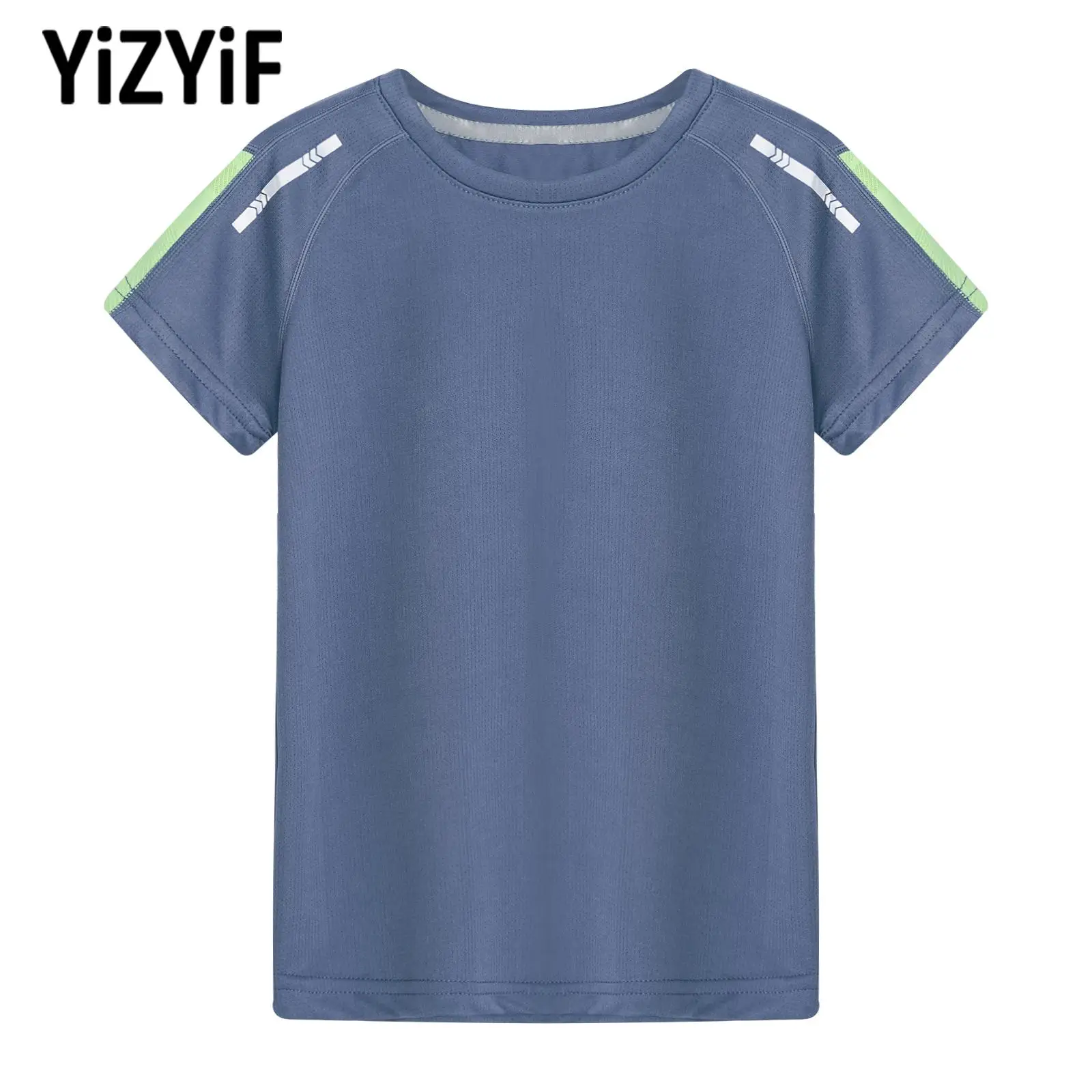 T-Shirt z rękawem raglanowym dla dzieci i chłopców w stylu Casual z okrągłym dekoltem sport piłka nożna koszulka do koszykówki do treningu