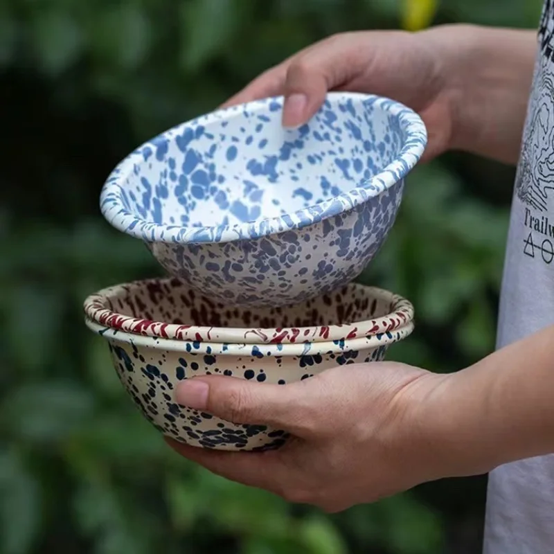 Porcelain Bowl Instagram Style, Ink Splash, Oatmeal, Fruit Salad Bowl, Internet Celebrity Breakfast Bowl, Rice Bowl Microwavable view 2