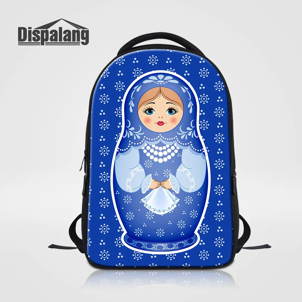 Matryoshka Doll Printing Laptop Backpack Russian Doll Women Travel Shoulder Bag Girls Big Computer Ipad Schoolbag Bookbag