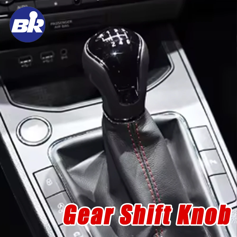 5/6 سرعة دليل الجلود والعتاد التحول المقبض ل سيات ليون III 3 MK3 2012 2013 2014 2015 2016 2017 2018 2019 2020 اكسسوارات السيارات #2