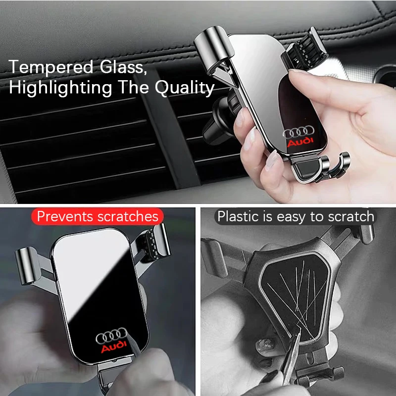 Car Gravity Phone Holder Car Air Outlet Mobile Phone Holder Car GPS Navigation Bracket For Audi A1 2011-2019 Auto Accessories