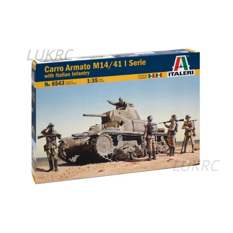 Модель ITALERI в масштабе 1/35 Carro Armato M14/41 l Serie с наборами моделей итальянской пехоты IT6543 Модель ITALERI в масштабе 1/35 Carro Armato M14/41 l Serie с наборами моделей итальянской пехоты IT6543