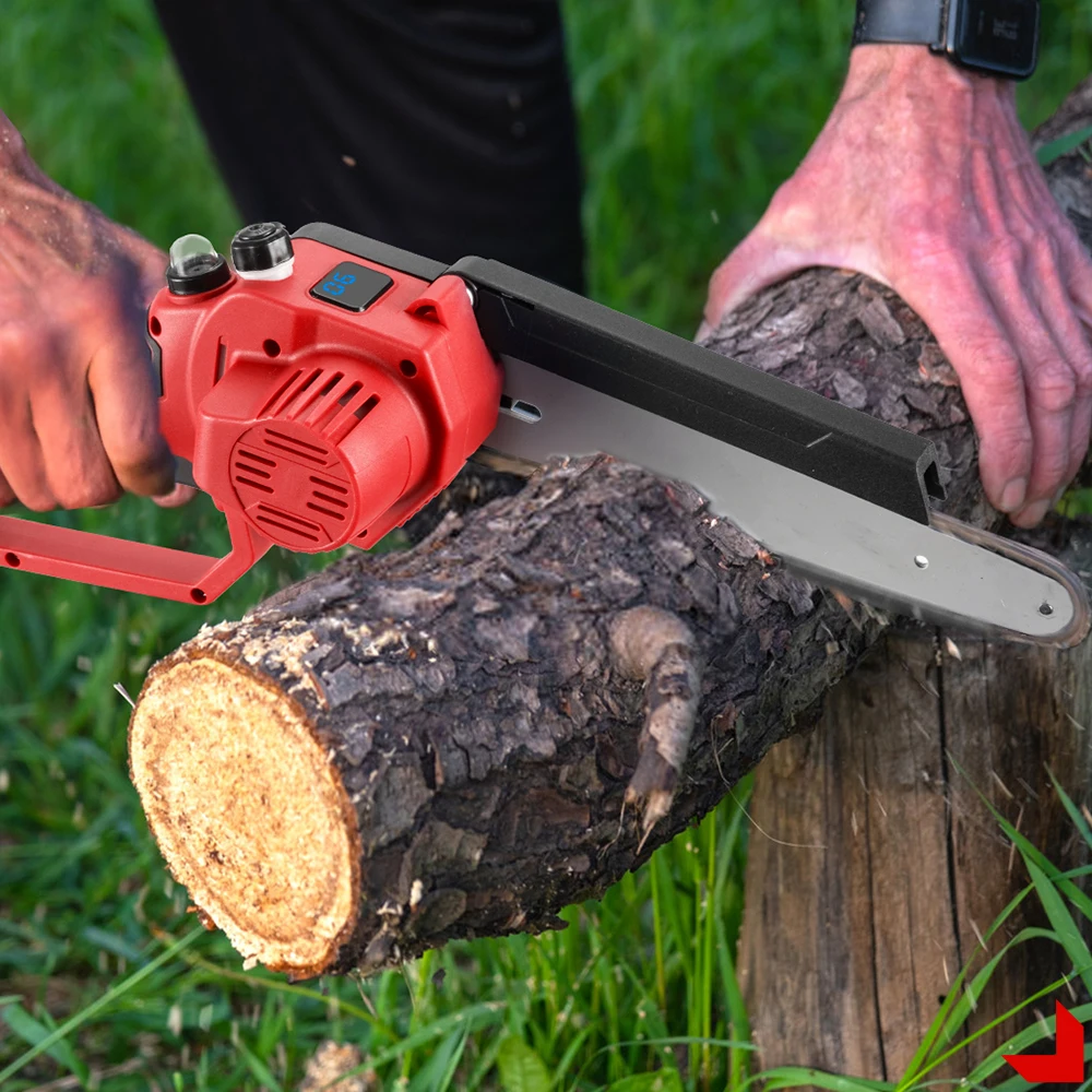 ONEVAN 8Inch Brushless Electric Chainsaw Battery 4500W Cordless Pruning Saw Gardening Power Tools For Makita 18V Battery Pin