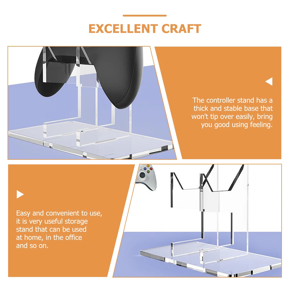 

Transparent Acrylic Game Controller Holder Stand Gaming Organizer Display Rack Storage Support Universal Clear Controller Stand