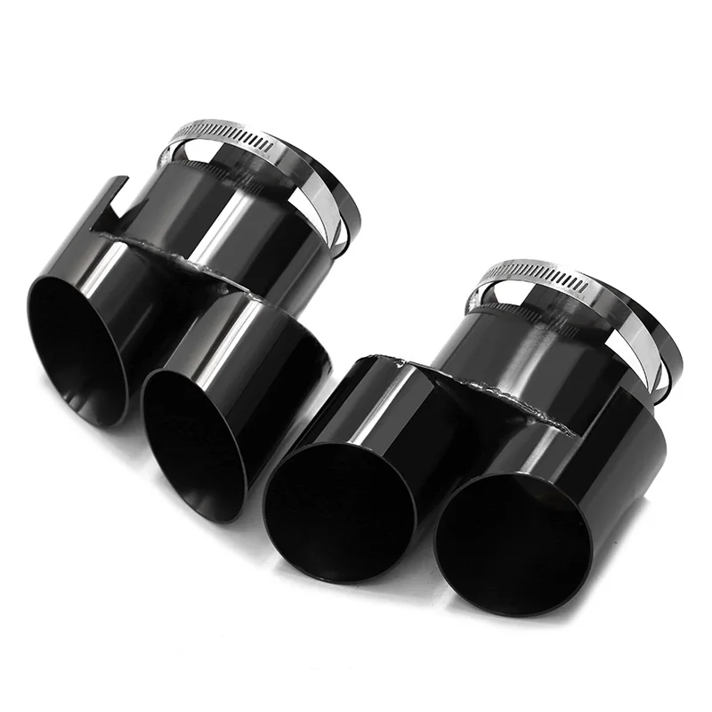 Exhaust Tip For BMW X5 G05 X6 G06 2019-2023 Up X5M Look Quad Stainless Steel Tailpipe Exhaust Pipe Muffler Tip Nozzle