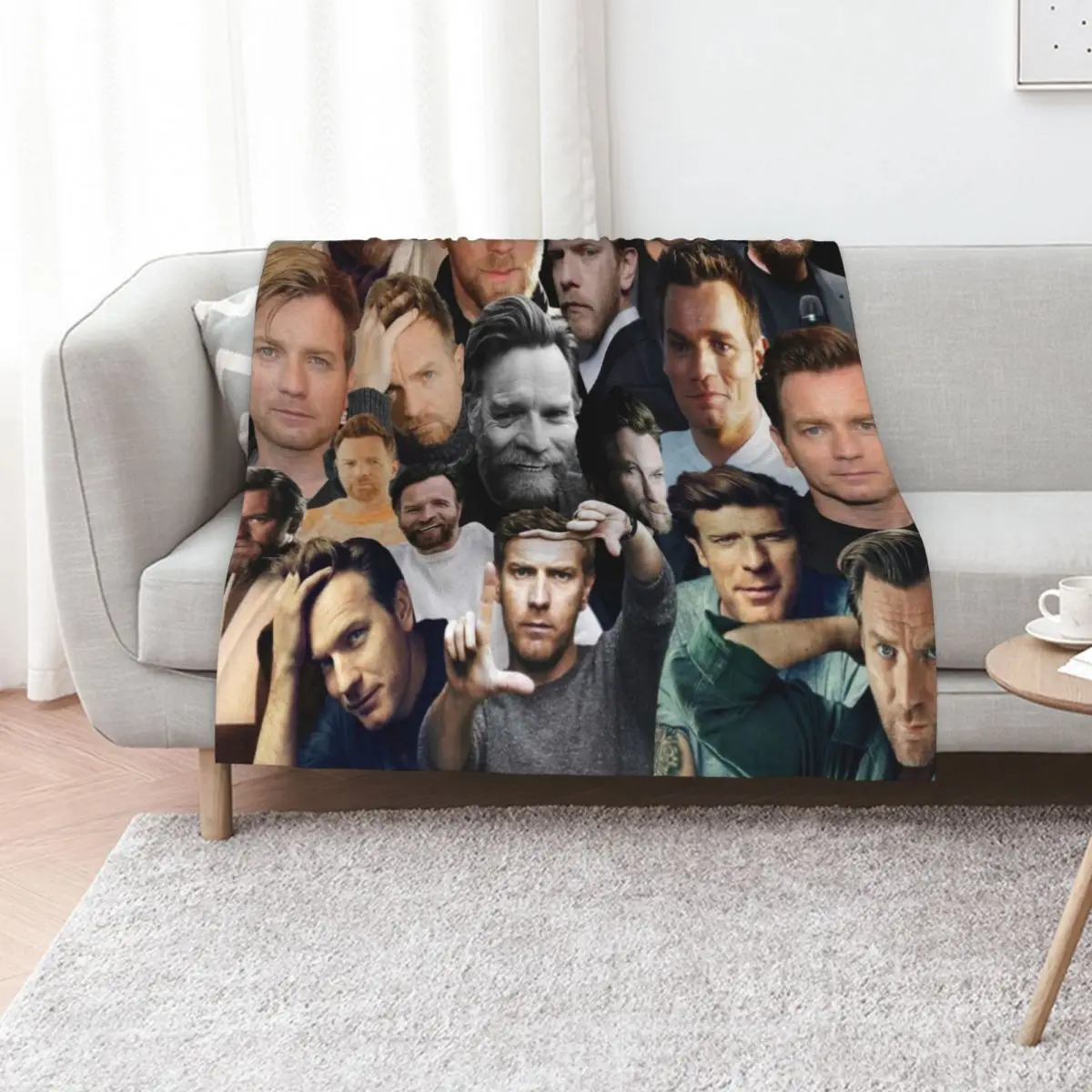 Ewan McGregor photo collage Throw Blanket Baby Moving Blankets For Bed Warm Bed covers Fashion Sofas Blankets