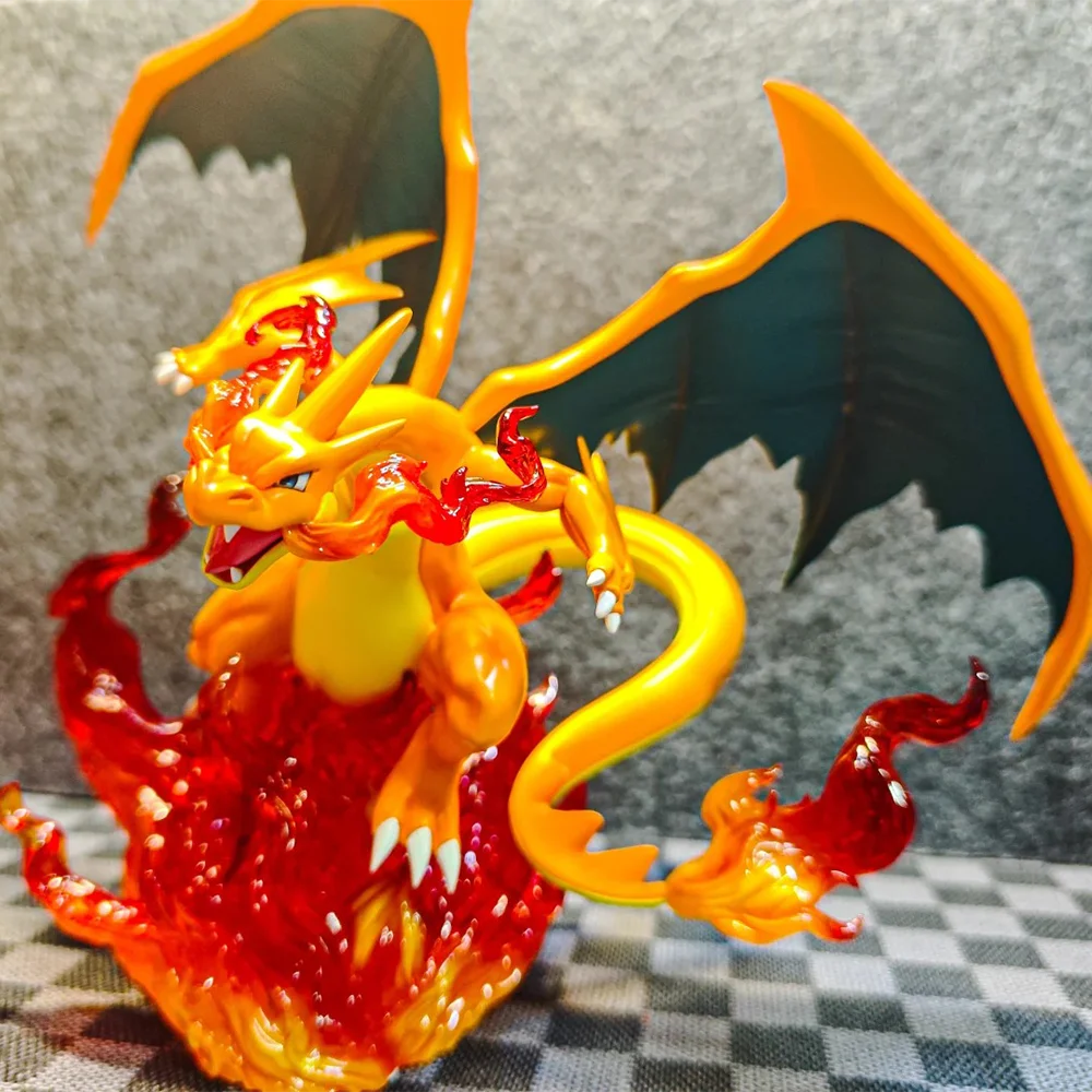 1/20 Scale Model Zxz Figure Pokemon Anime Peripheral Mega Charizard Y Action Figure Ornaments Toy Collectible Model Anime Gift