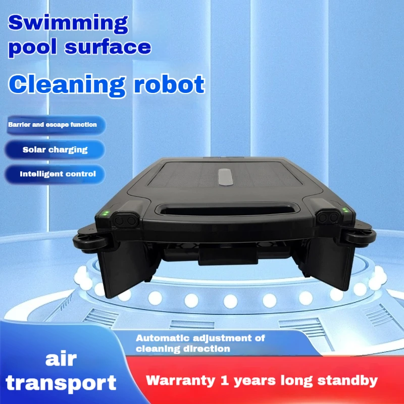 Robot Limpiafondos Inalámbrico para Piscinas, Limpia la Superficie de las Piscinas, Funciona con Energía Solar y Puede Trabajar Todo el Tiempo