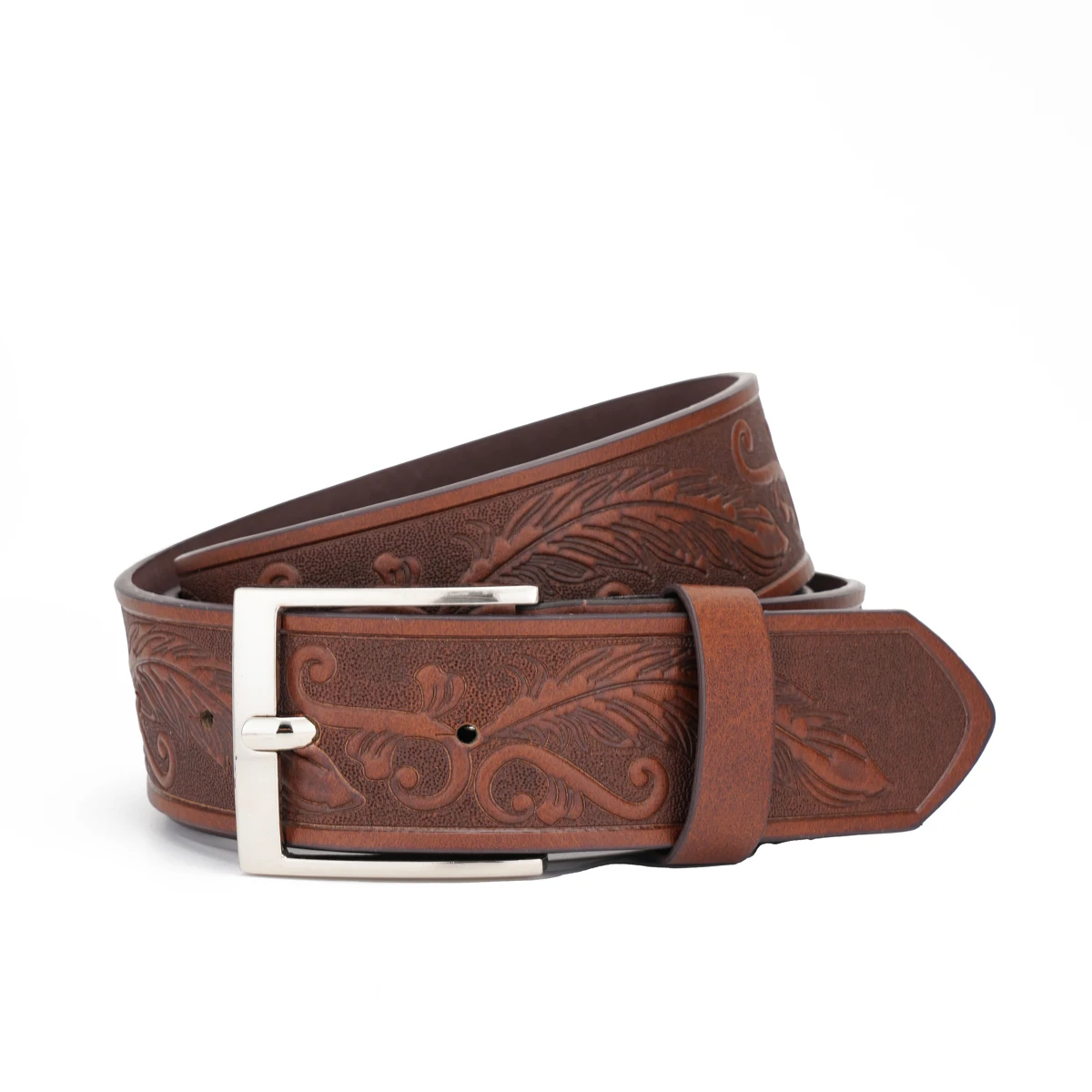 1pc Casual Retro Belt - Suitable for Both Men and Women. Hooked PU Embossed Belt. Perfect for Daily Wear