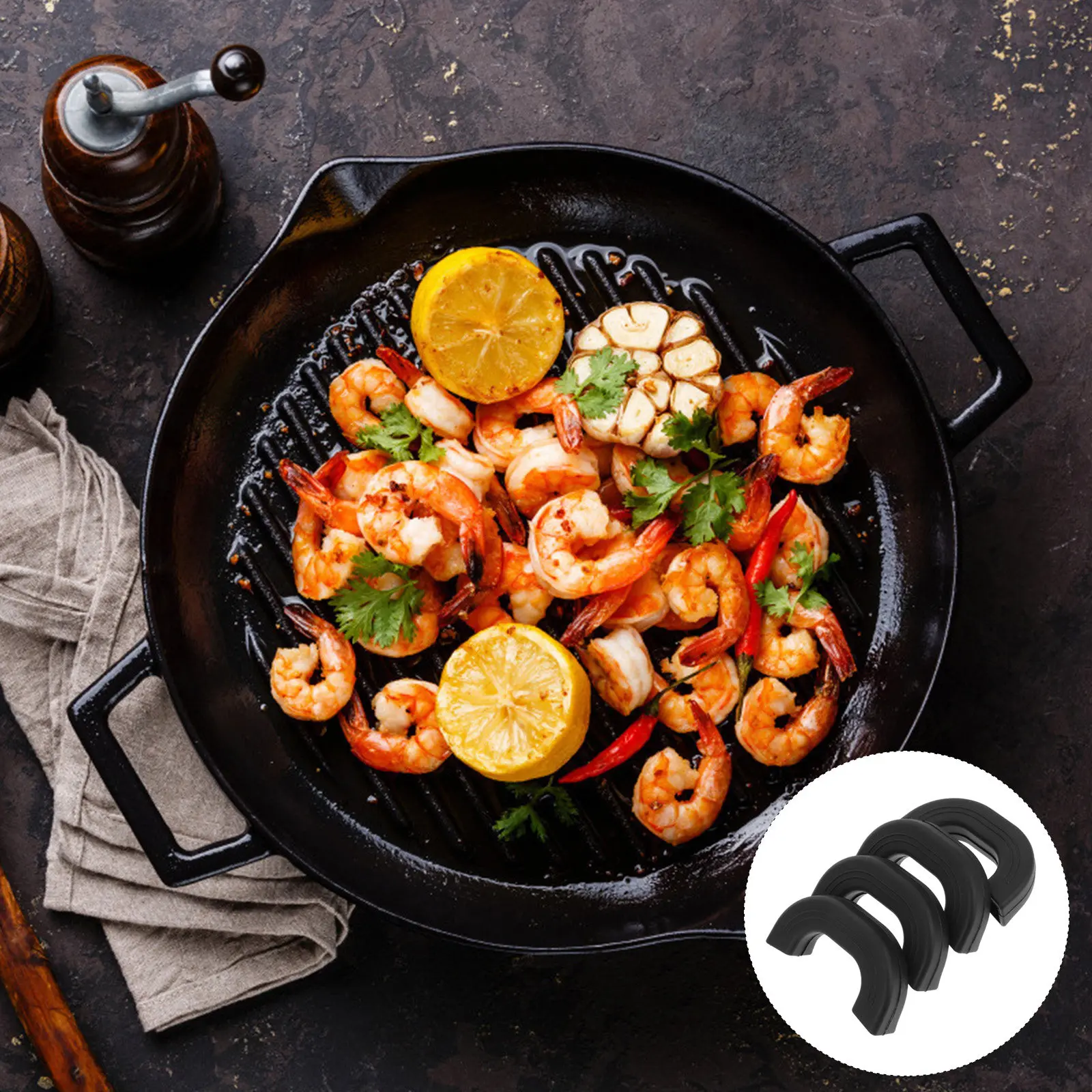 

4 Pcs Pot Holders Pads for Cookware Handles Pan Protector Anti-scalding Protective Cover