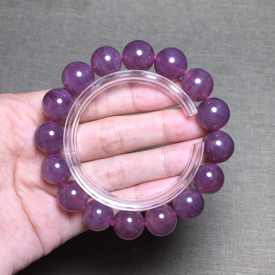 Natural Purple Rose Quartz Madagascar Bracelet Stretch Best Woman Men 13mm Round Beads Crystal AAAAAA Drop Shipping