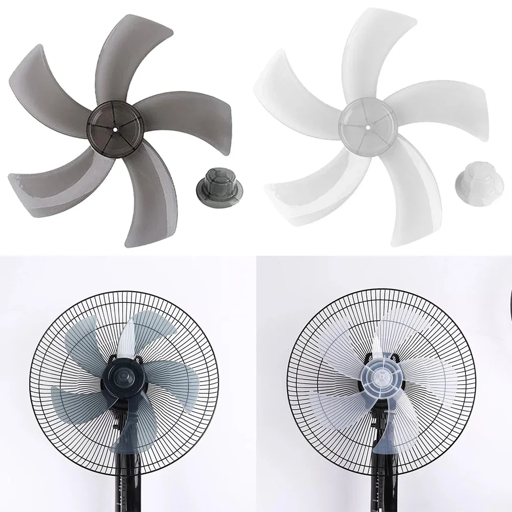 

12/16 Inches Common Fan Blade 5 Leaves With Nut Cover For Table Fan For Standing Pedestal Fan Table Fanner General Accessories