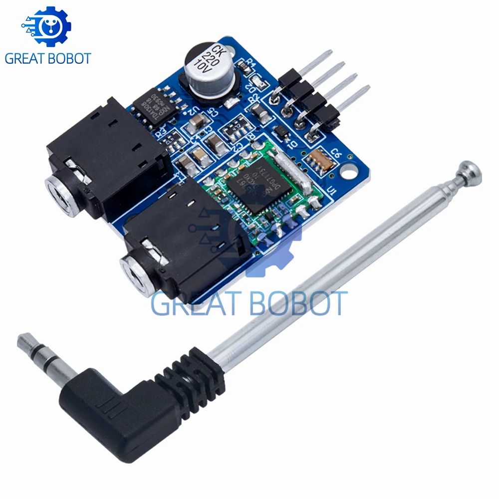 BS TEA5767 FM Stereo Radio Module For Arduino 76-108MHZ With Free Antenna Reverse Polarity Protection Diode Filtering Sensor