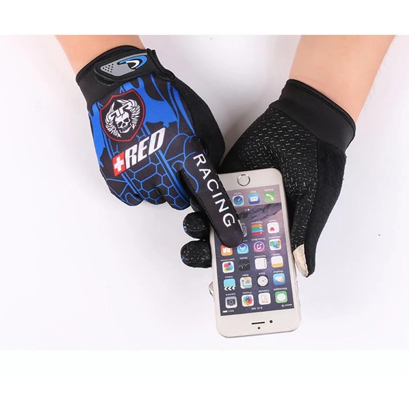 Winter outdoor sports men's and women's cycling mountaineering cycling anti-slip sunscreen touch screen full finger gloves