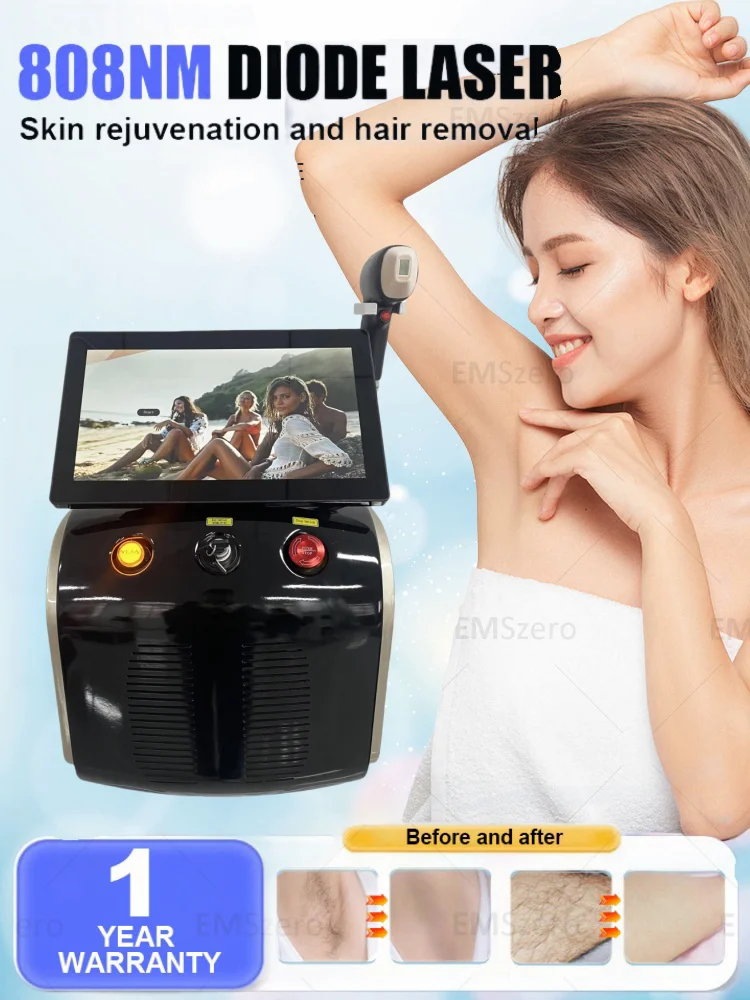 

Newest Portable 755nm 808nm 1064nm Diode Hair Removal Machine 3500W Ice Platinum Painless Permanent Hair Removal Device