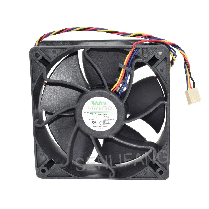 

12CM Fan V12E12BS1B5-07 For Nidec Cooler 4Lines DC12V 1.85A 120*120*38MM Cooling 12038