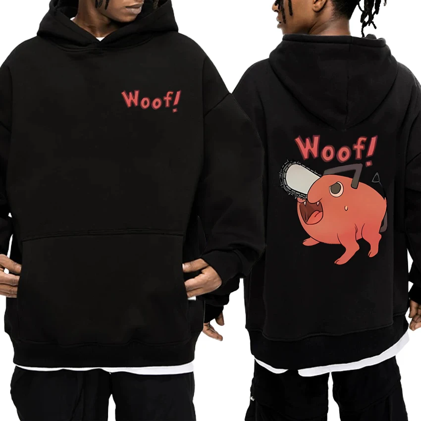 

2025 New in Chainsaw Man Cartoon harajuku Pochita Graphics Sweatshirt Unisex Funny Fleece black Hoodie Men women Casual pullover