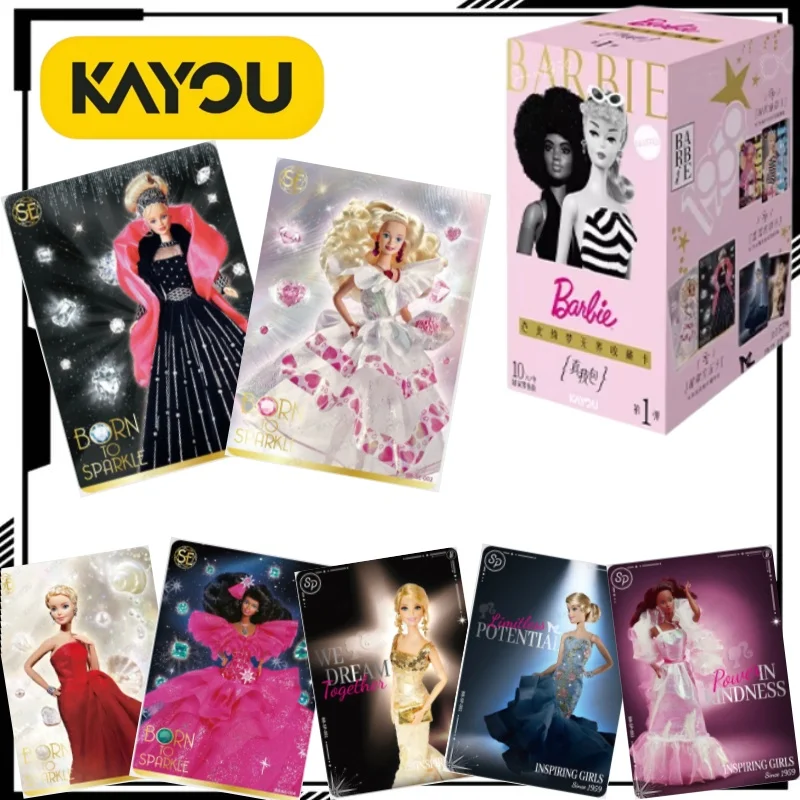 KAYOU Oficial Barbie Dream Unlimited True Self Colección de Tarjetas en Bolsa, Tarjeta de Barbie de Dibujos Animados, Mercancía de Anime, Regalo Festivo