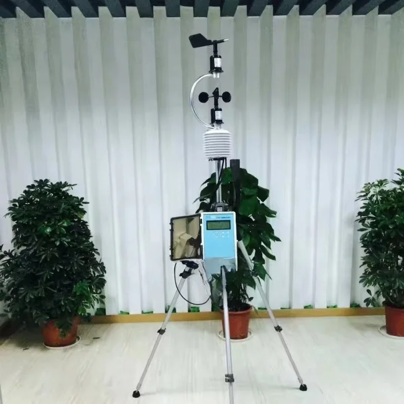 

Portable weather station with pressure, temperature, humidity, wind direction, and wind speed functions