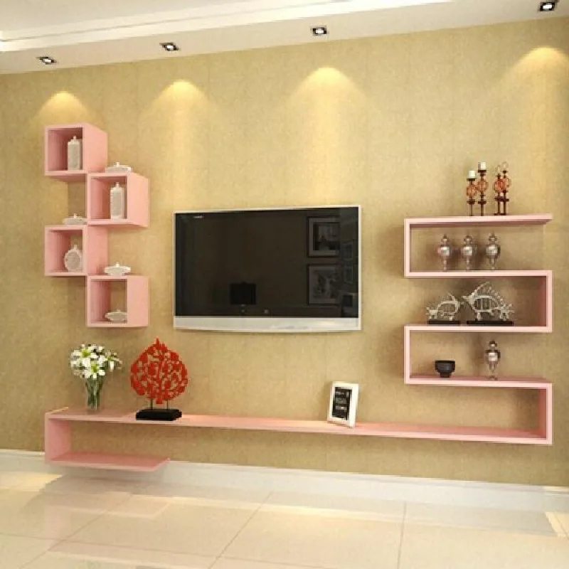 

Wall rack Modern simple wall TV cabinet Living room baffle set-top box rack Background wall decorative rack Shelf