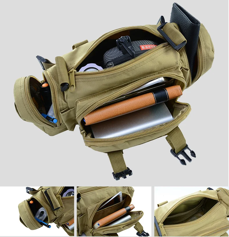 Mochila táctica militar de alta calidad para exteriores, riñonera Molle para acampar, senderismo, bolsa de pecho 3P