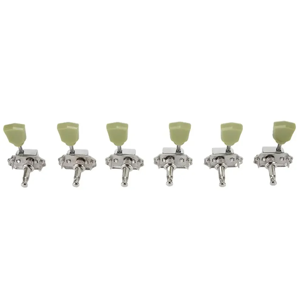 

Left Guitar Tuners Metal 6pcs Accessories Chrome For Gibson Style Heads Machine Pegs Tuning 3R+3L Keys Durable