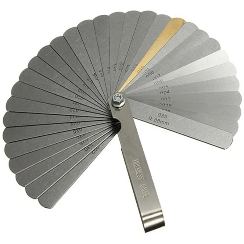 32 Blade Gauges Feeler Gauge Dual Reading Combination Ruler For Metric& SAE Meas
