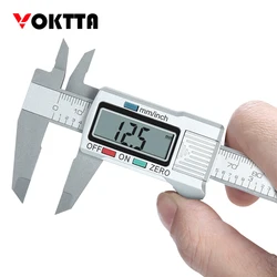 Voktta 0-150mm Plastic Digital Caliper Vernier Caliper Metal Micrometer LCD Screen Electronic Calipers Measuring Ruler Tools