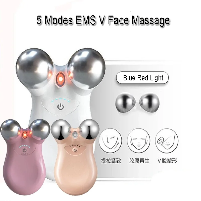 EMS Face Massager Electric Facial Lifting Machine Micro Current Deedema Tightening Anti Wrinkle Skin Care Tool Beauty Instrument