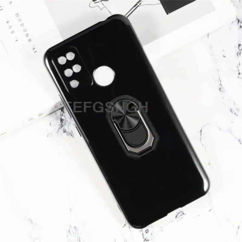 For Doogee X96 Pro X96Pro 6.52" Back Finger Ring Soft TPU Silicone Case For Doogee X96 Pro Phone Cover