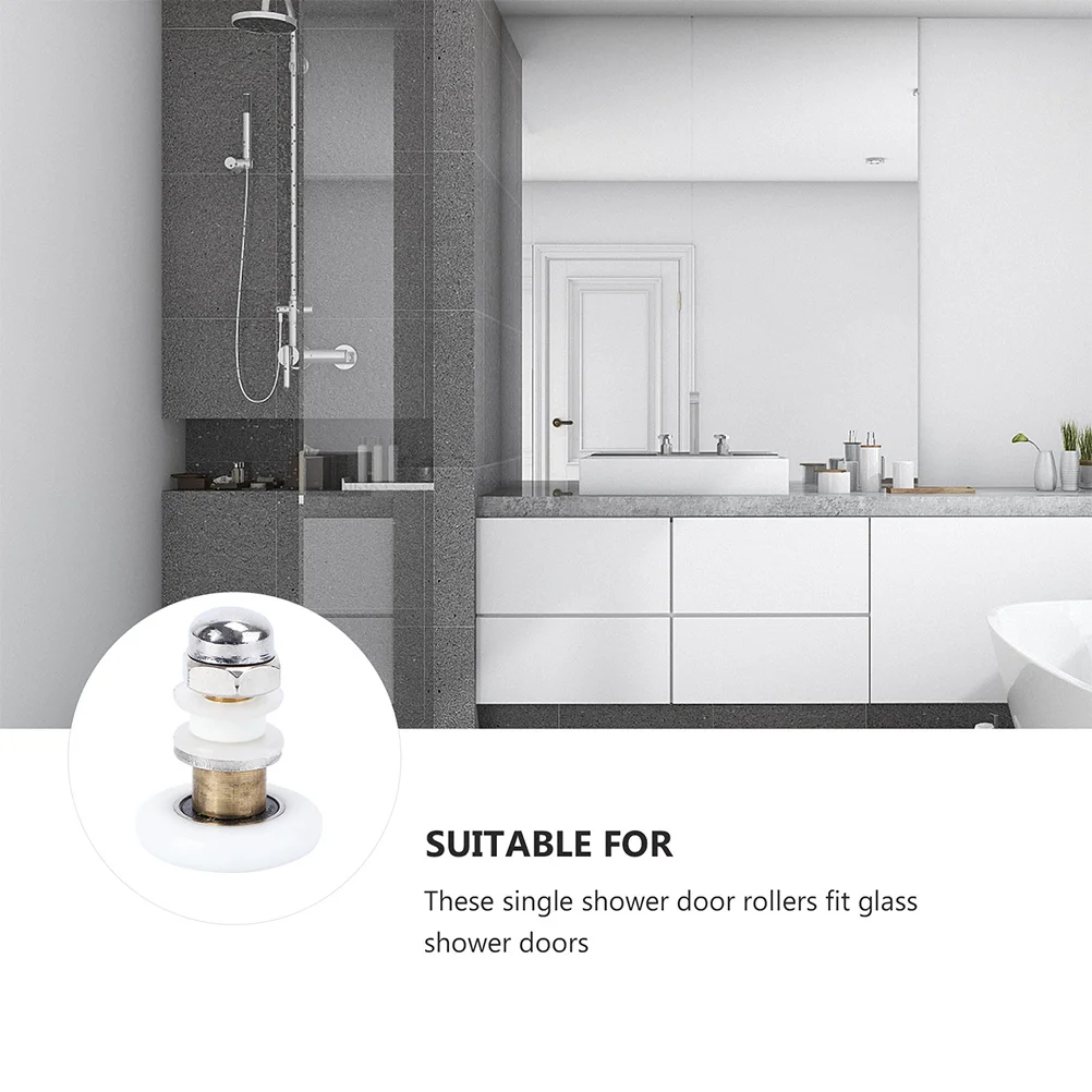 

4pcs Premium Shower Room Roller Sliding Door Wheel Glass Door Pulley Silent Lightweight Strong Bearing Capacity Easy Install