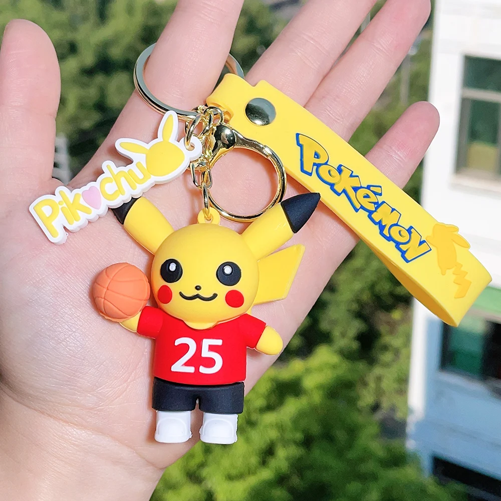 Pokemon portachiavi Anime figure Pikachu Cartoon portachiavi Charmander Psyduck Fashion Bag portachiavi ciondolo accessori giocattolo regalo per